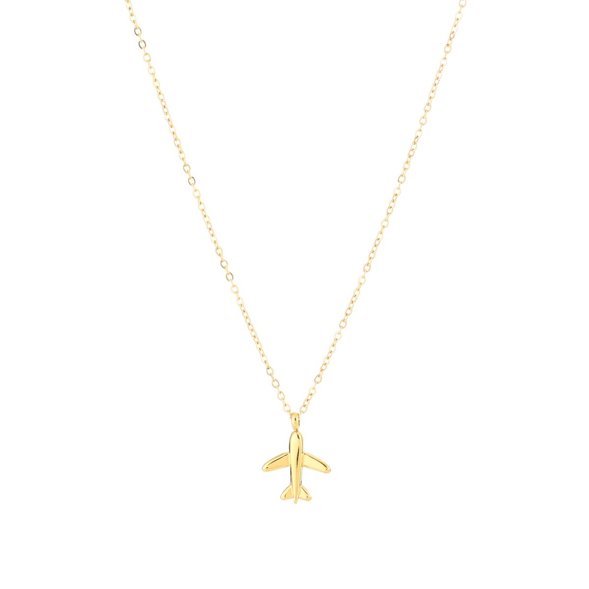 Vliegtuig ketting | Goud