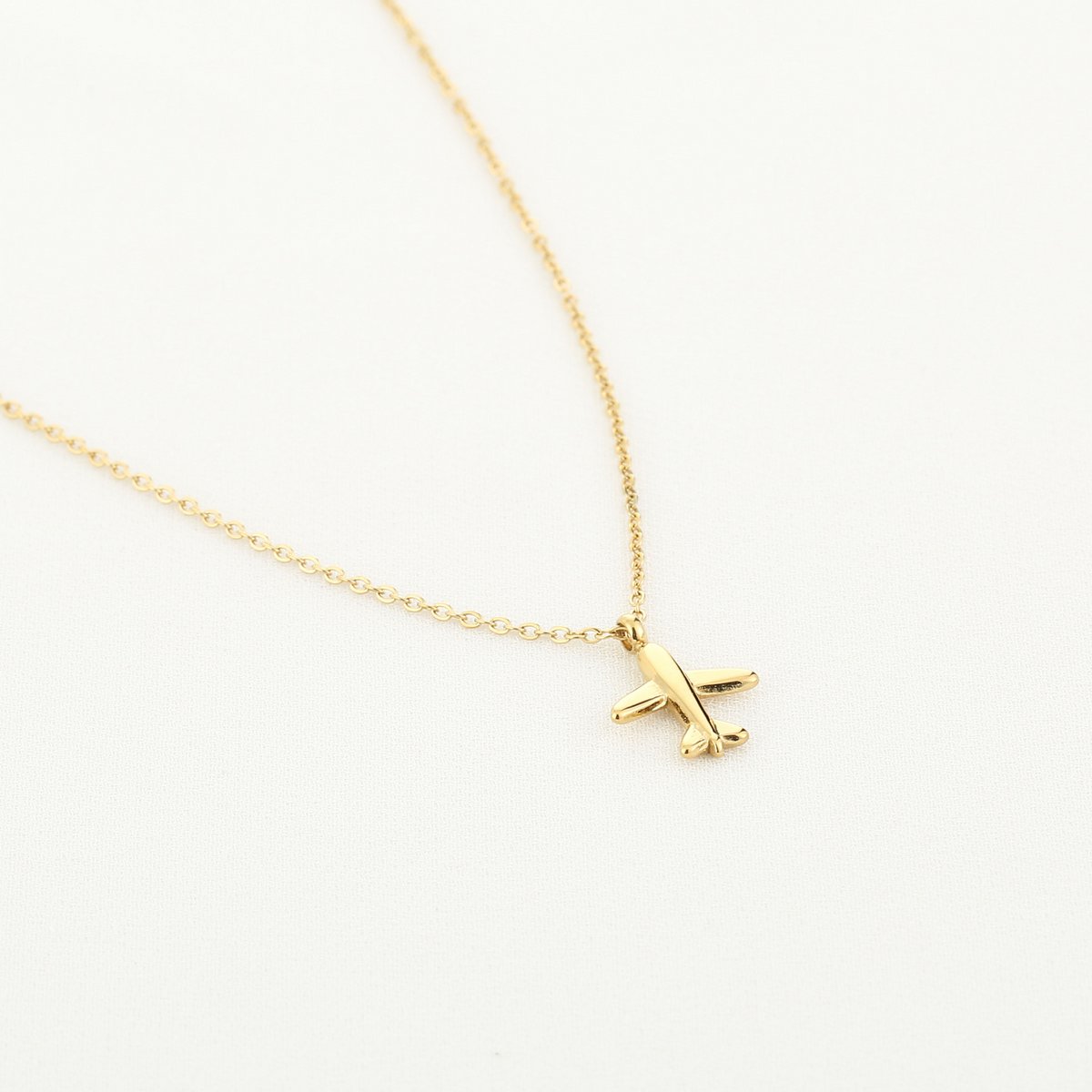 Vliegtuig ketting | Goud